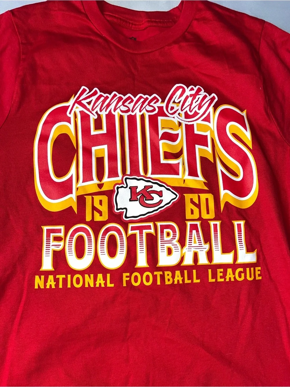 NFL Team Apparel Boys' Kansas City Chiefs Short Sleeve Oversized Graphic T-Shirt